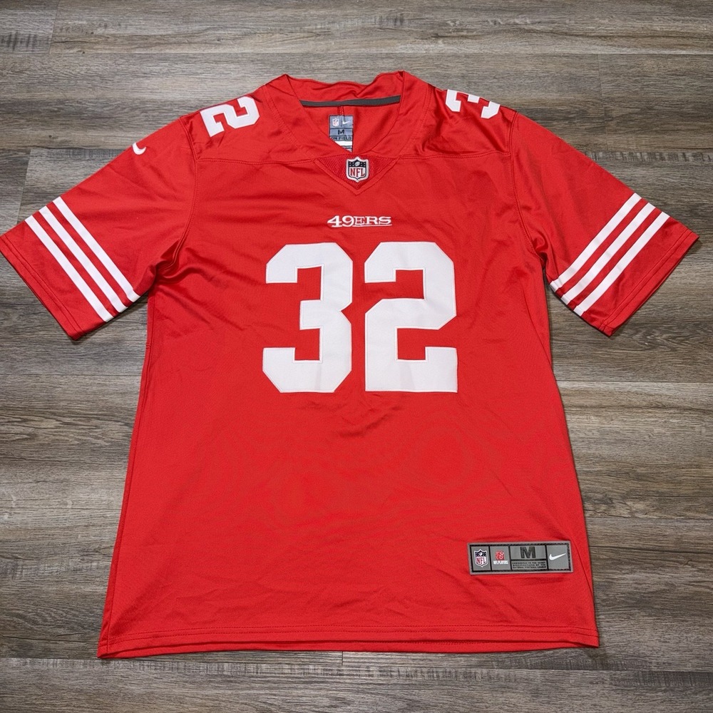 Nike Tyrion Davis-Price #32 Jersey Mens M San Francisco 49ers Red White NFL